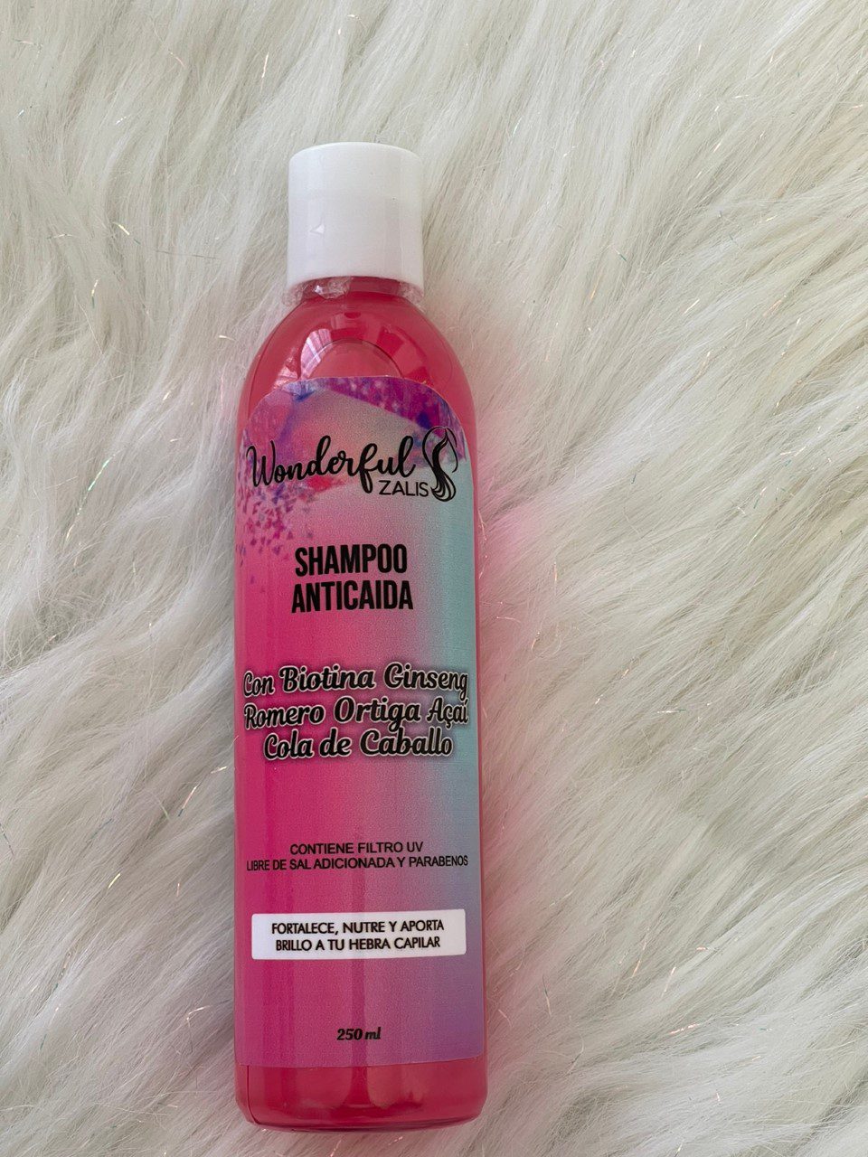 Shampoo Anticaida Con Olor A Frutos Rojos 250ml - Wonderful Zalis